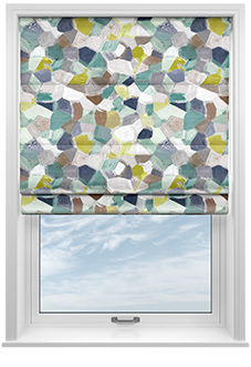 Whinfell, Aqua - Roman Blind